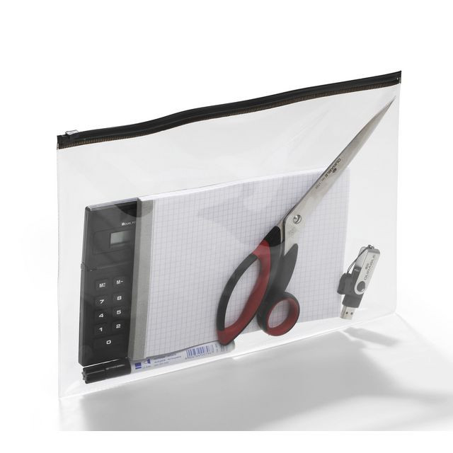 BildeBlixtlåspåse DURABLE Zip A4 svart 5/fp