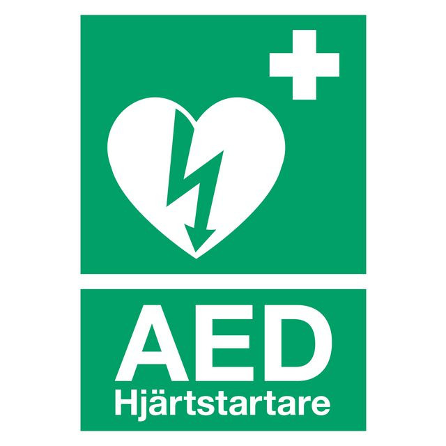BildeSkylt A4 Hjärtstartare AED