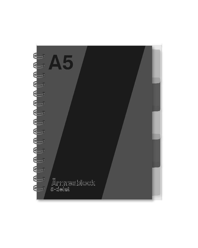 BildeAnt.block A5 70g 120 blad med 5 avdelar