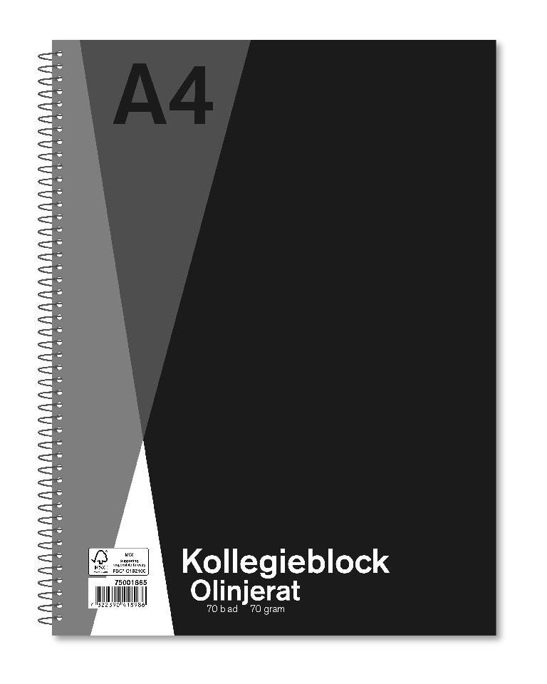 BildeKollegieblock SOL A4 70g 70 blad olinj.