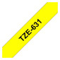Tape BROTHER TZE631 12mm svart på gul