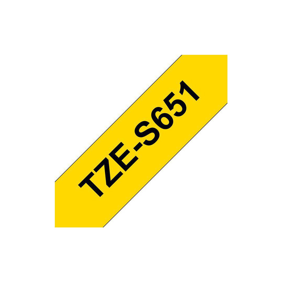 BildeTape BROTHER TZES651 24mm svart/gul