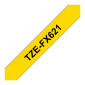 Tape BROTHER TZEFX621 9mm Svart på Gul F