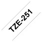 Tape BROTHER TZE251 24mm svart på vit