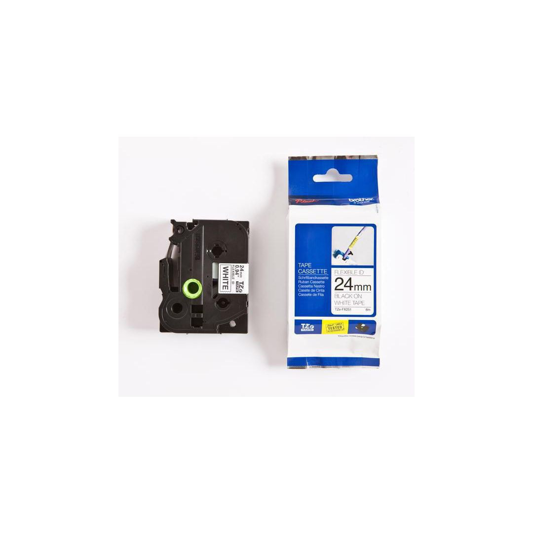 BildeTape BROTHER TZE-FX251 24mm svart på vit