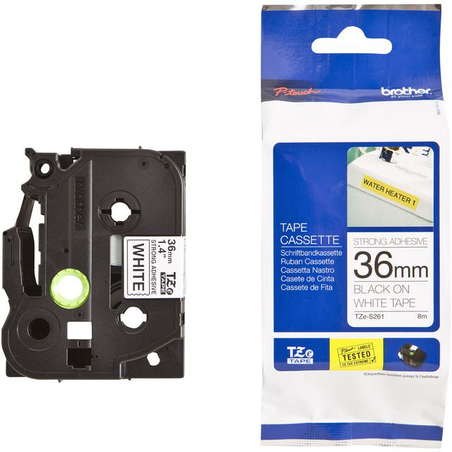 BildeTape BROTHER TZES261 36mm svart/vit