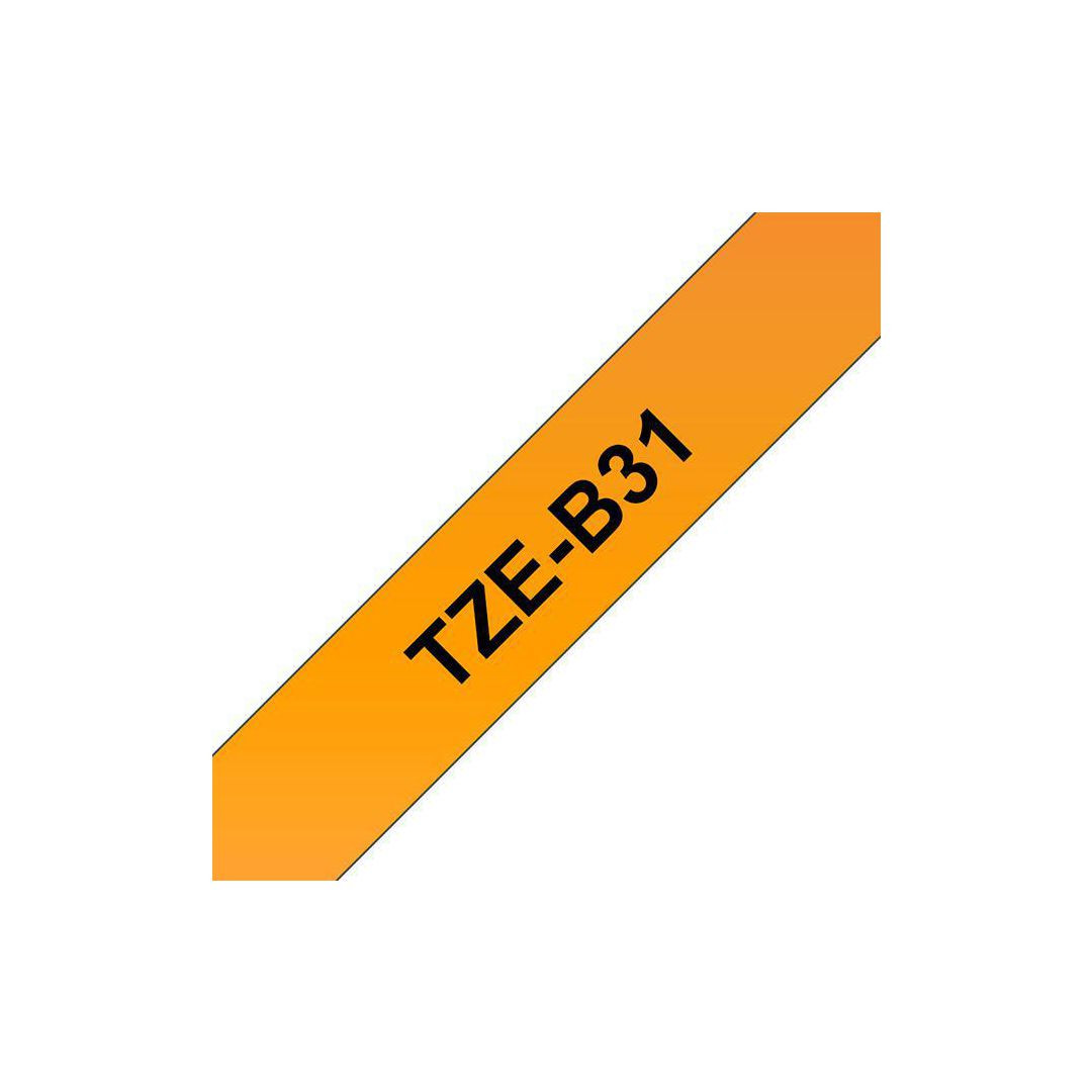 BildeTape BROTHER TZEB31 12mm svart på orange