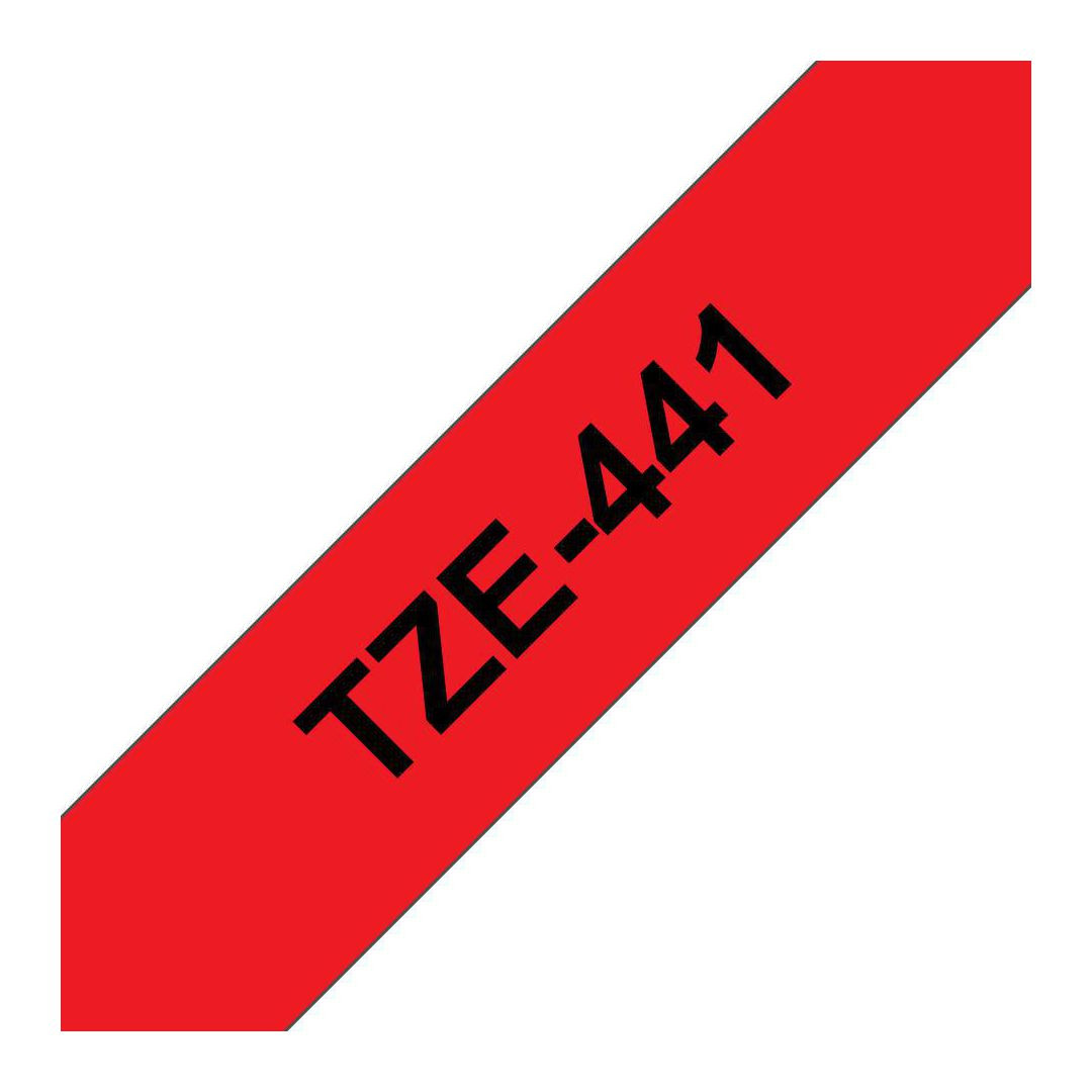 BildeTape BROTHER TZE441 18mm svart på röd