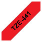 Tape BROTHER TZE441 18mm svart på röd