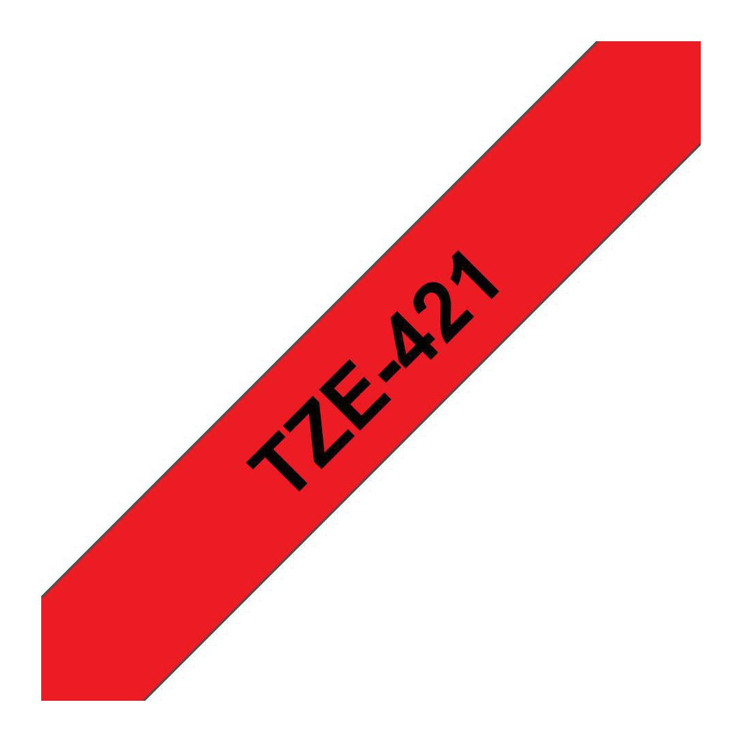 BildeTape BROTHER TZE421 9mm svart på röd