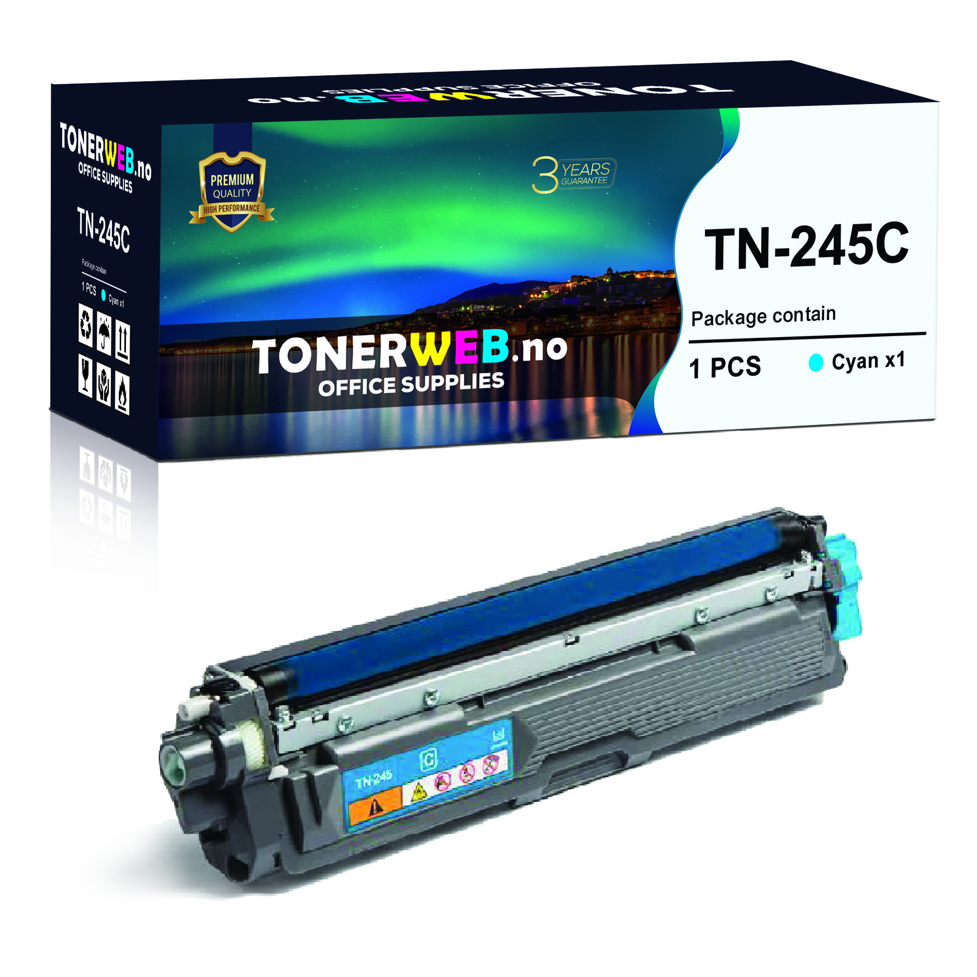 Brother TN245 C (cyan) toner 2200 sider - kompatibel
