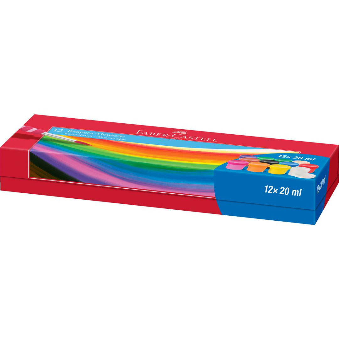 BildeTemprafärg Gouach FABER 20ml x 12 färger