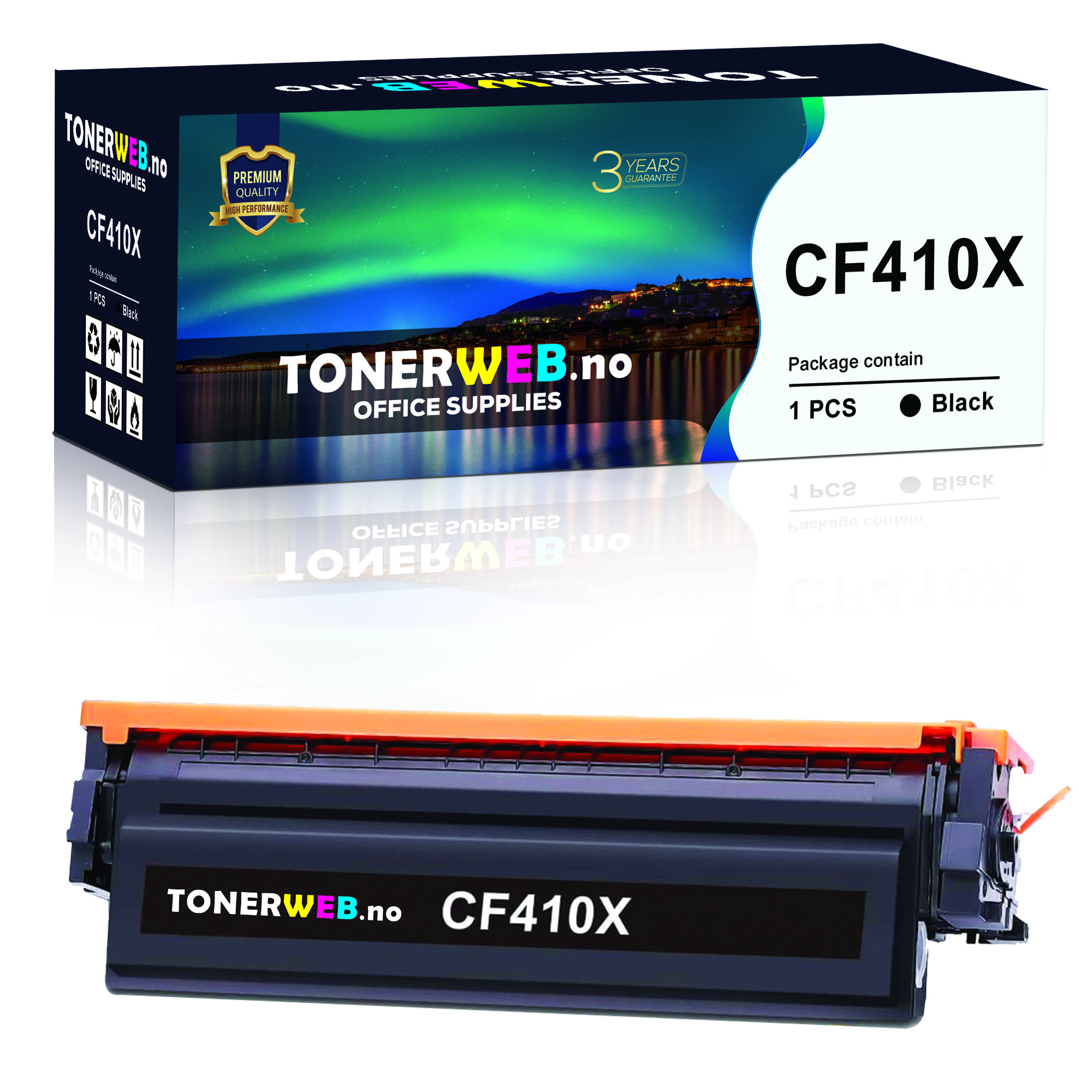 Tonerkassett, erstatter HP Toner Sort LaserJet 17A (1.600 sider)