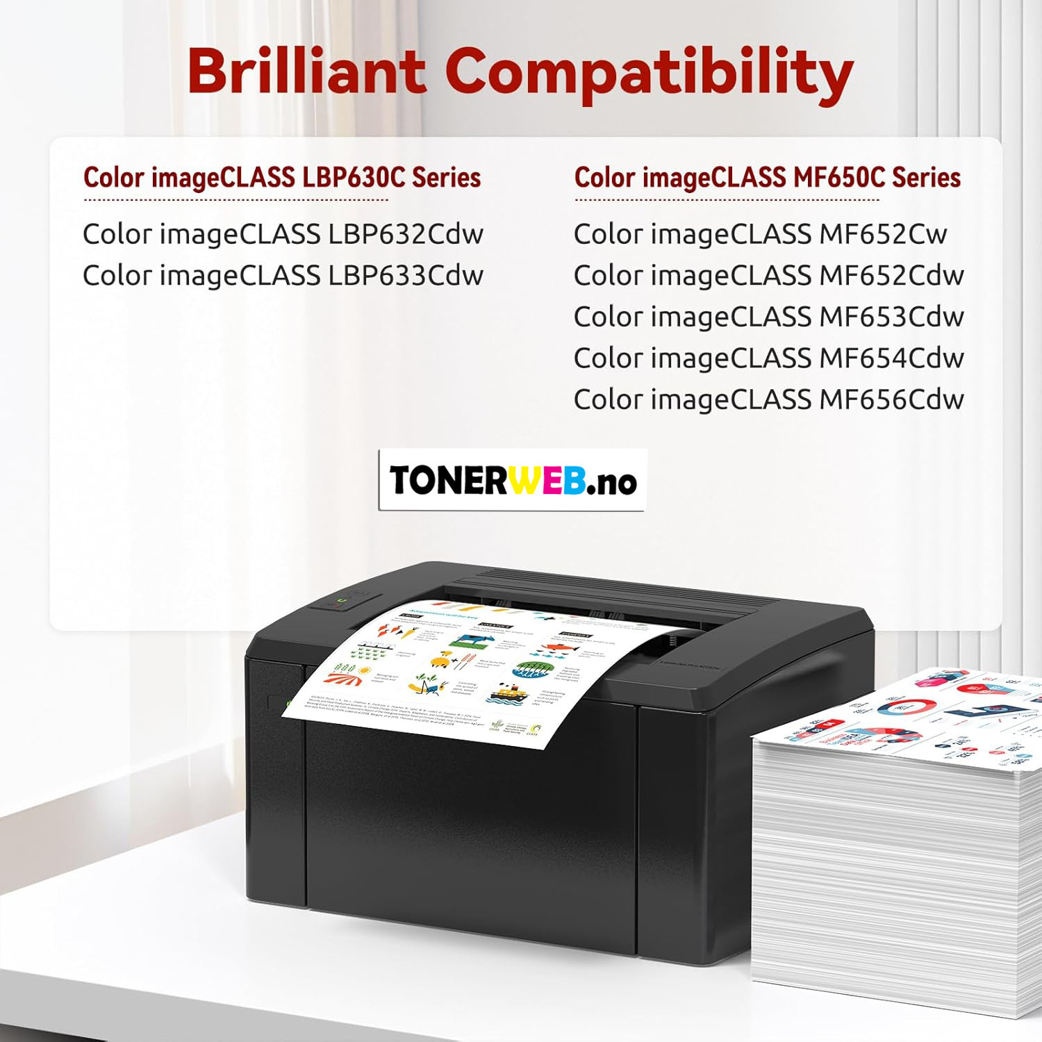 Canon 067H BK (svart) toner 13000 sider - kompatibel