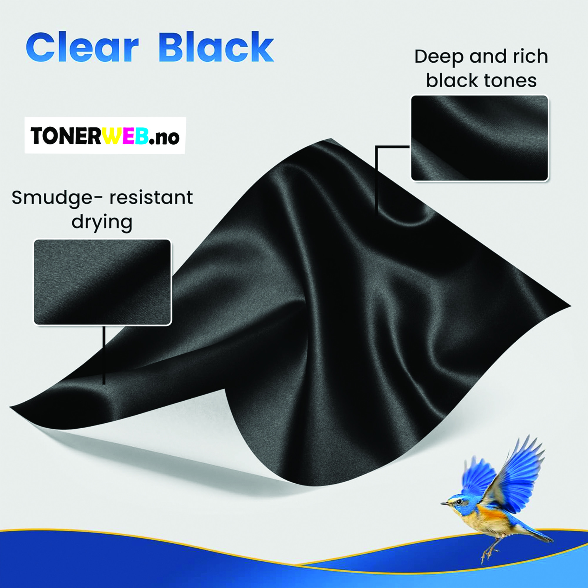 Tonerkassett, erstatter Brother Tn2510Xl Sort