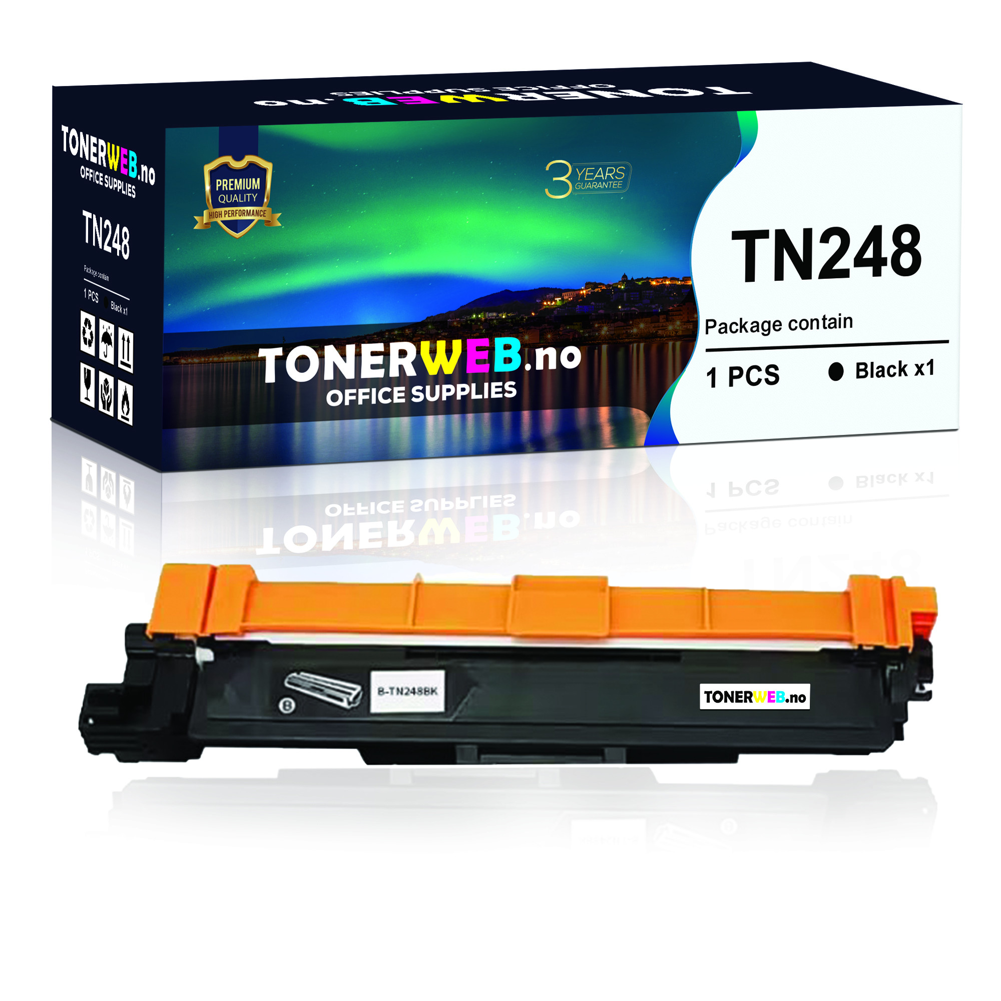 BildeBrother TN248XL BK (svart) toner 3000 sider - kompatibel