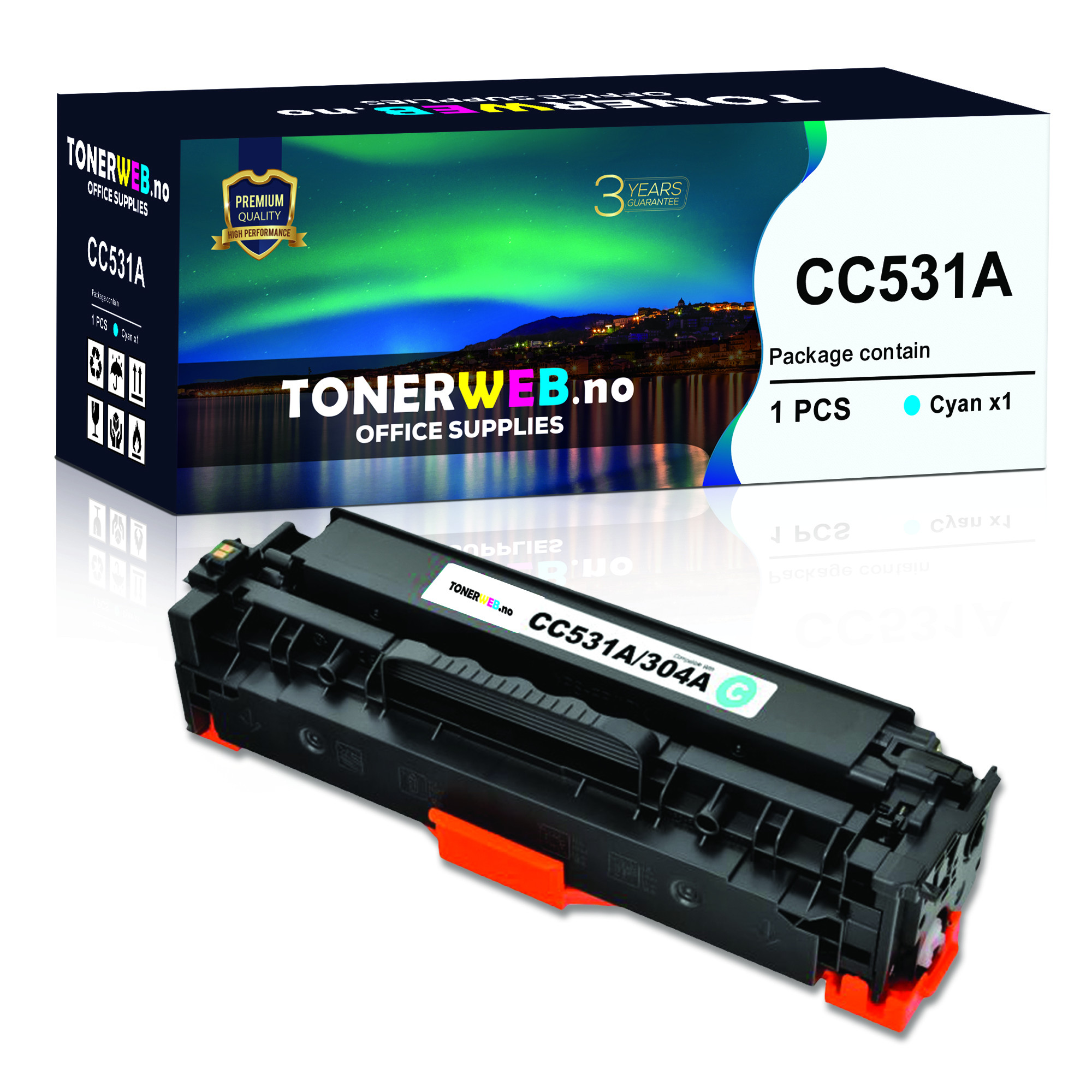 BildeHP 304A C (cyan) toner 2800 sider - kompatibel