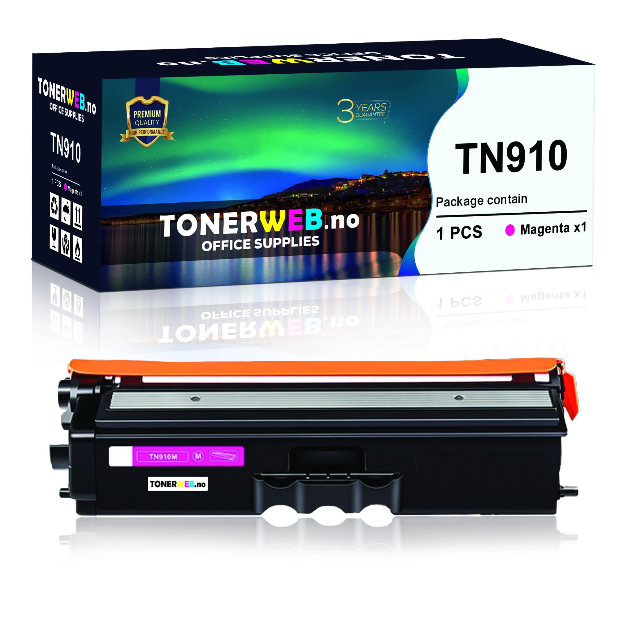 BildeBrother TN910 M (magenta) toner 9000 sider - kompatibel
