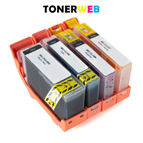 Canon PGI-5 / CLI-8 BK/BK/C/M/Y (svart/cyan/magenta/gul) blekkpatroner 5-pakk 1 x 26,8 ml / 4 x 13,4 ml - kompatibel