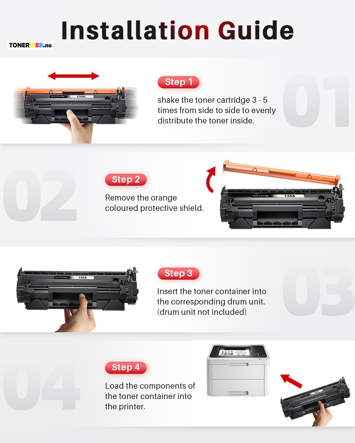 HP 135A BK (svart) toner 1100 sider - kompatibel
