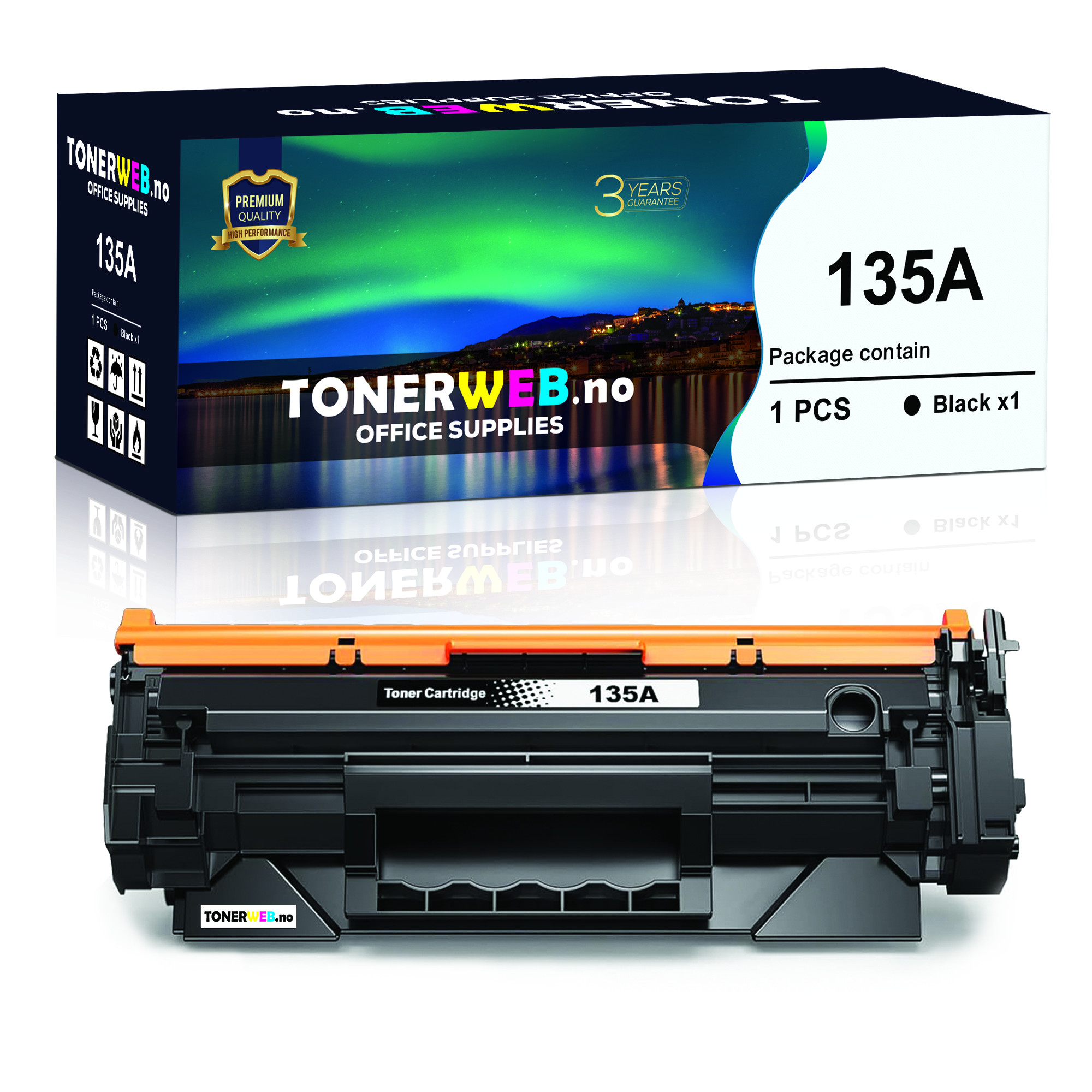 BildeHP 135A BK (svart) toner 1100 sider - kompatibel