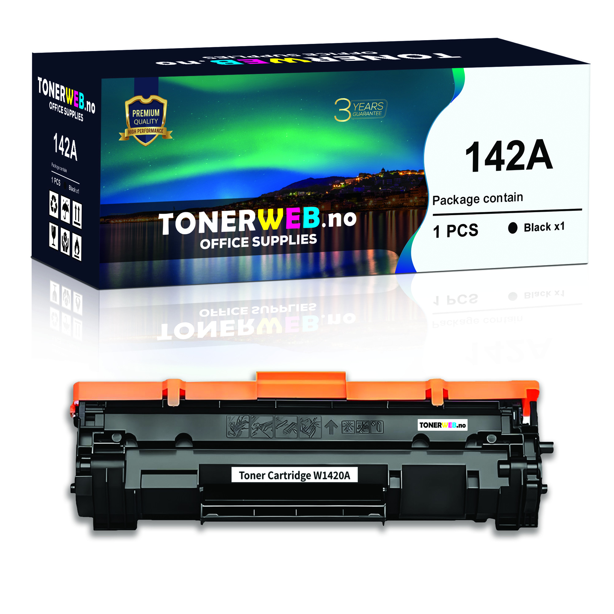 BildeTonerkasett, erstatter HP 142A Black LaserJet Toner - W1420A