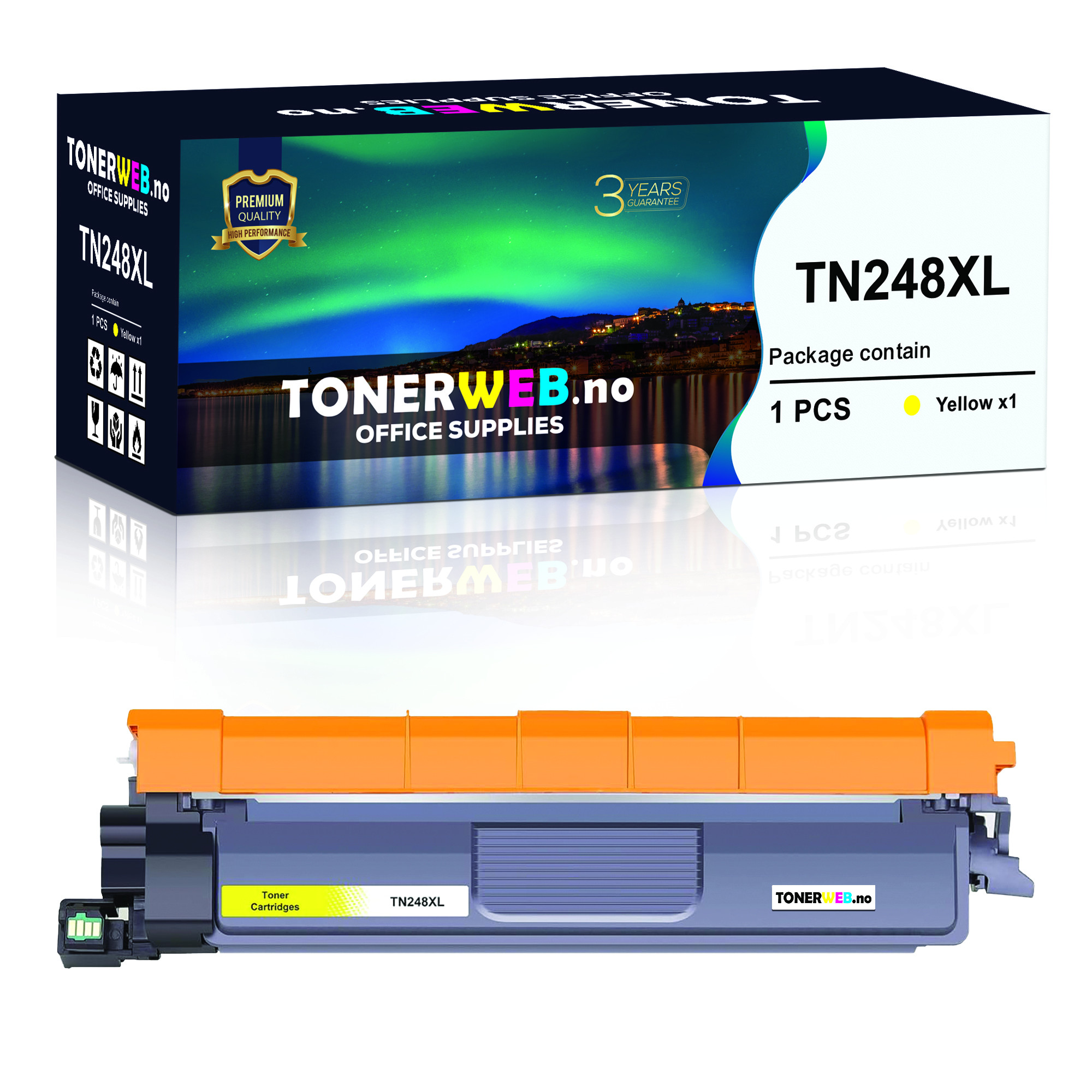 BildeBrother TN248XL Y (gul) toner 2300 sider - kompatibel