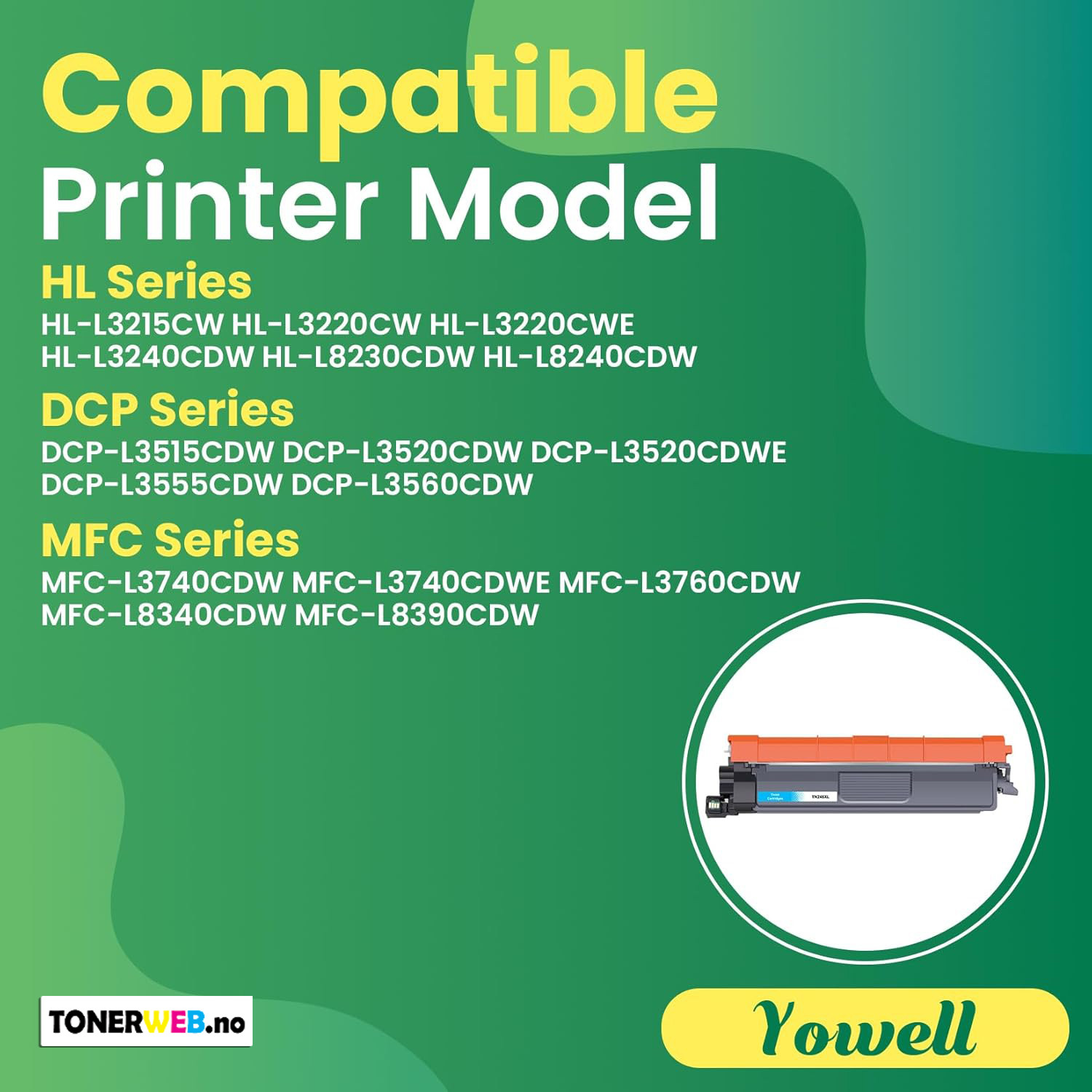 Brother TN248XL C (cyan) toner 2300 sider - kompatibel