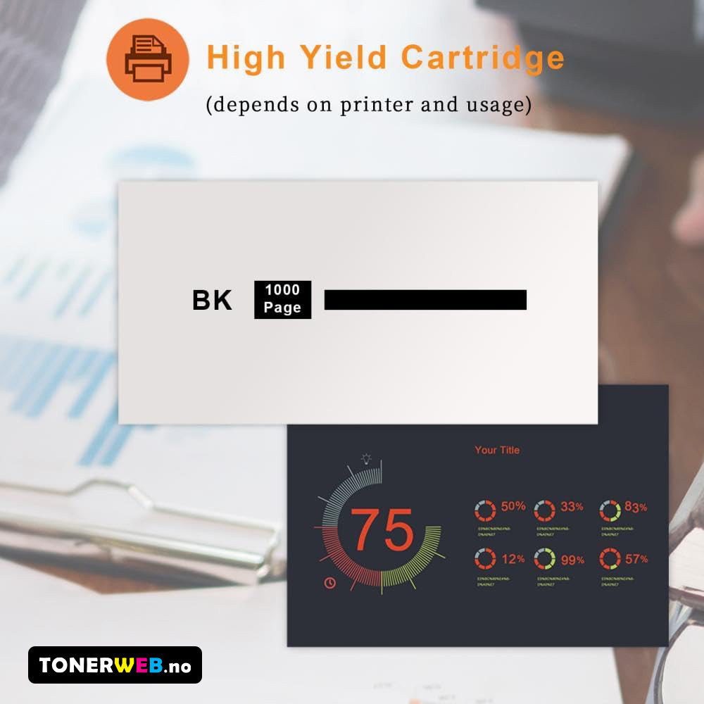 Canon 725 BK (svart) toner 1600 sider - kompatibel