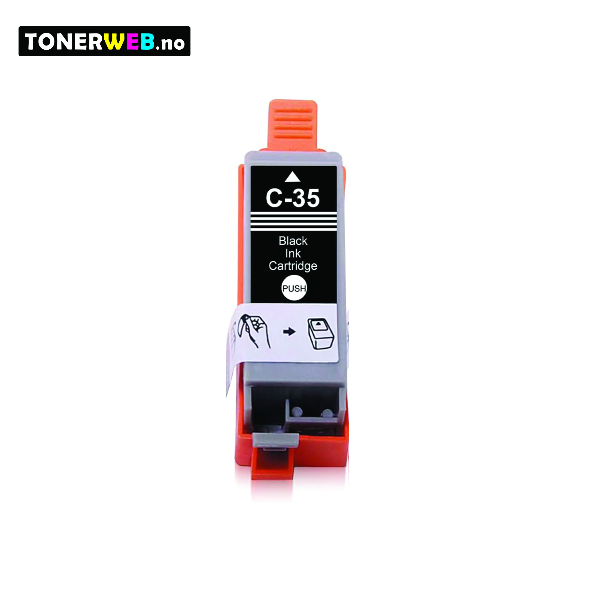 Canon PGI-35 BK (svart) blekkpatron 9 ml - kompatibel