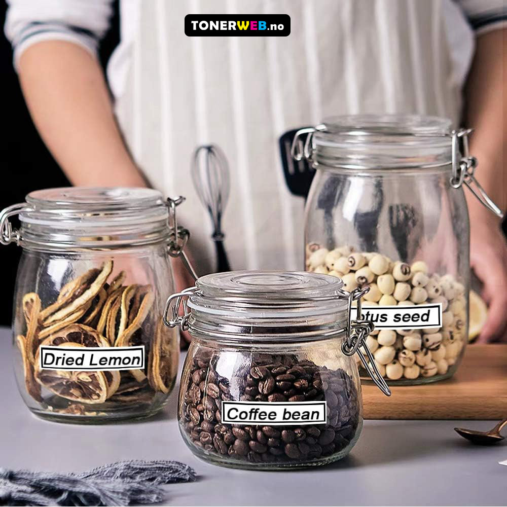 3 x DYMO Tape D1 12mm x 7m sort/klar S0720500 - Erstatter 45010