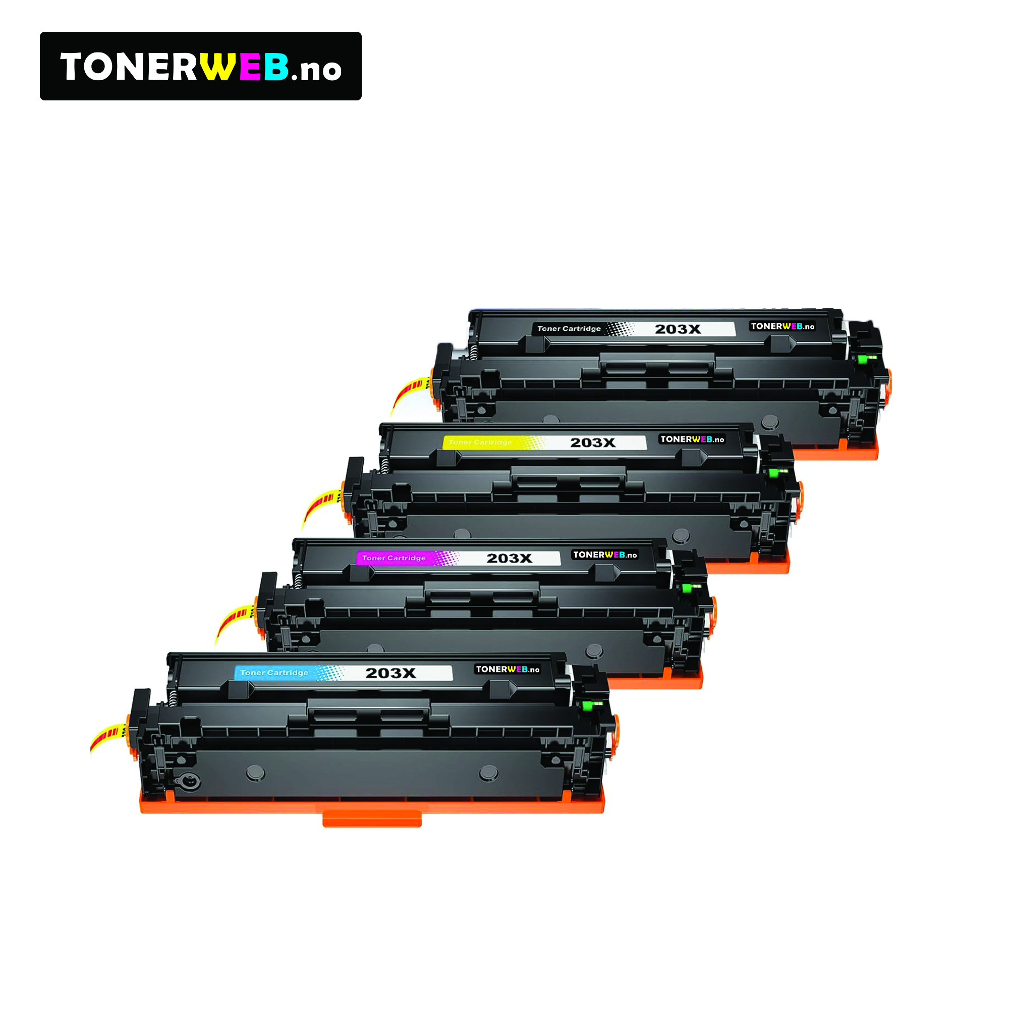 HP 203X BK/C/M/Y (svart/cyan/magenta/gul) toner 4-pakk 1 x 3200 sider / 3 x 2300 sider - kompatibel